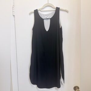 Bar III Black and White Sleeveless Dress